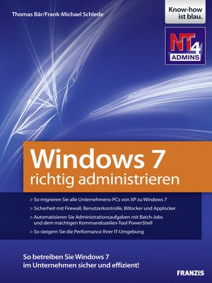 cover image of Windows 7 richtig administrieren